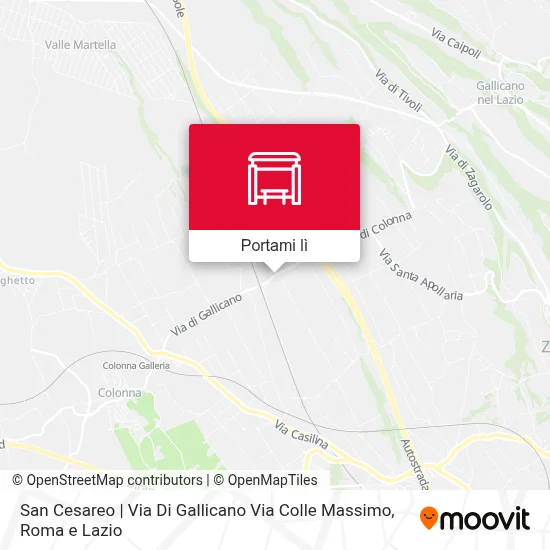Mappa San Cesareo | Via Di Gallicano Via Colle Massimo