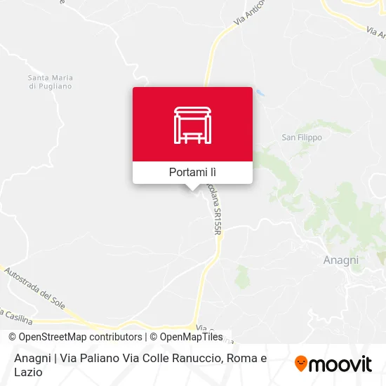 Mappa Anagni | Via Paliano Via Colle Ranuccio