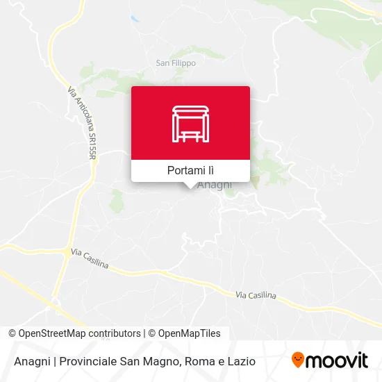 Mappa Anagni | Provinciale San Magno