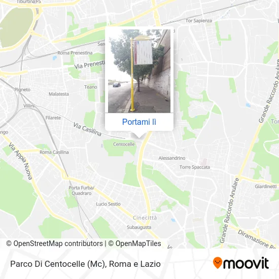 Mappa Parco Di Centocelle (Mc)