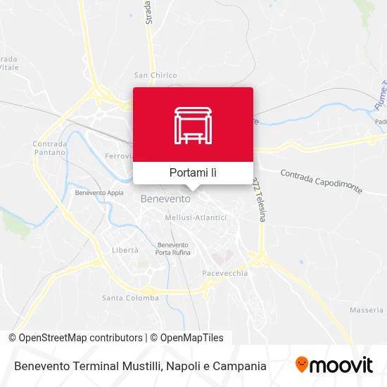 Mappa Benevento Terminal Mustilli