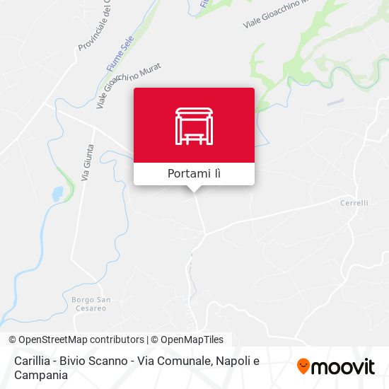 Mappa Carillia - Bivio Scanno - Via Comunale