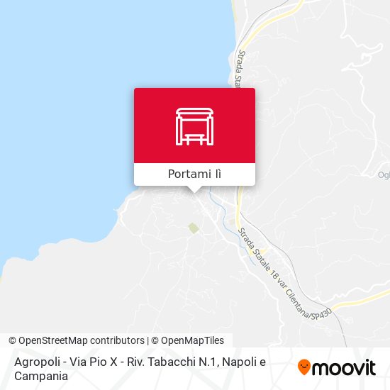 Mappa Agropoli - Via Pio X - Riv. Tabacchi N.1