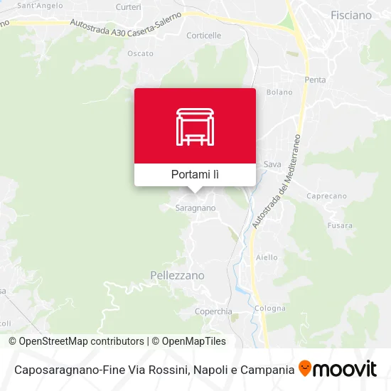 Mappa Caposaragnano-Fine Via Rossini