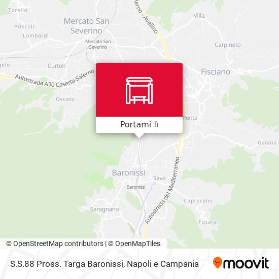 Mappa S.S.88 Pross. Targa Baronissi