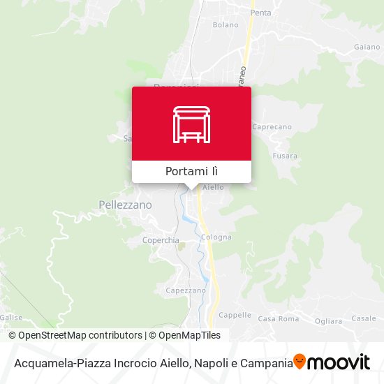 Mappa Acquamela-Piazza Incrocio Aiello