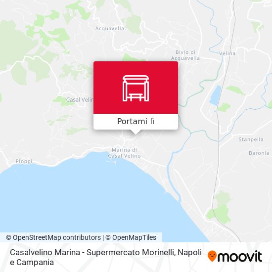 Mappa Casalvelino Marina - Supermercato Morinelli