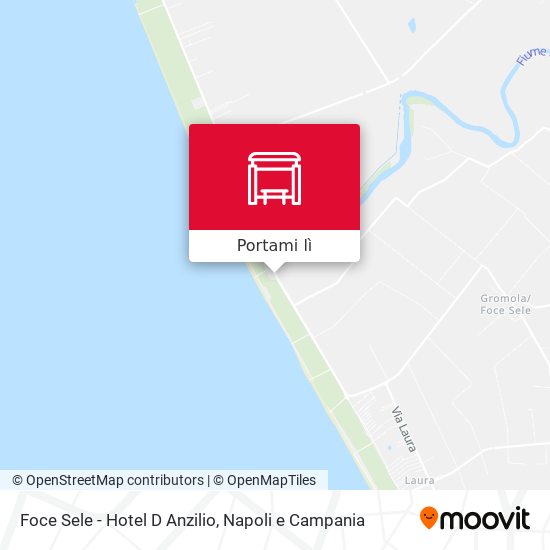 Mappa Foce Sele - Hotel D Anzilio