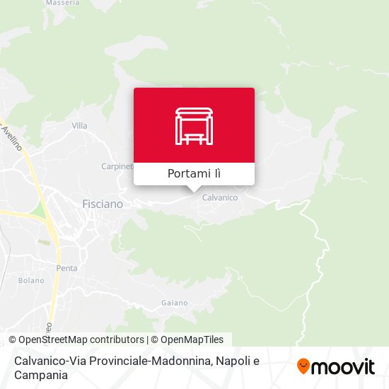 Mappa Calvanico-Via Provinciale-Madonnina