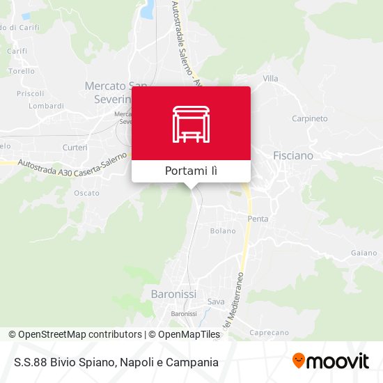 Mappa S.S.88 Bivio Spiano