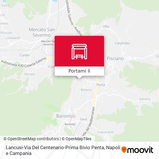 Mappa Lancusi-Via Del Centenario-Prima Bivio Penta
