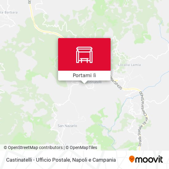 Mappa Castinatelli - Ufficio Postale