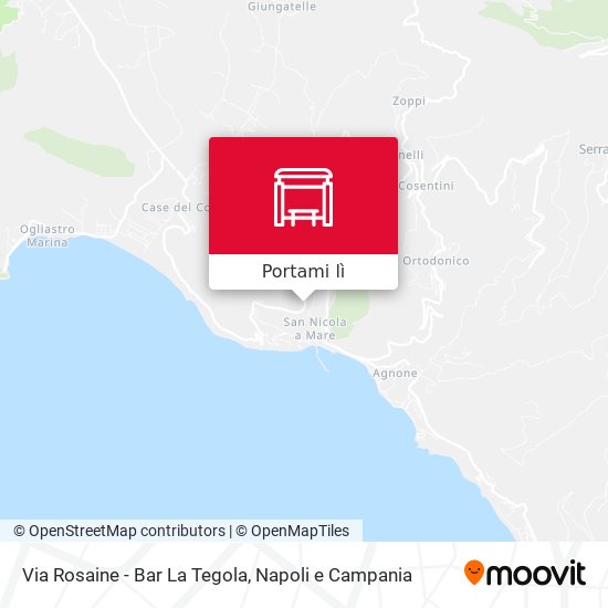 Mappa Via Rosaine - Bar La Tegola