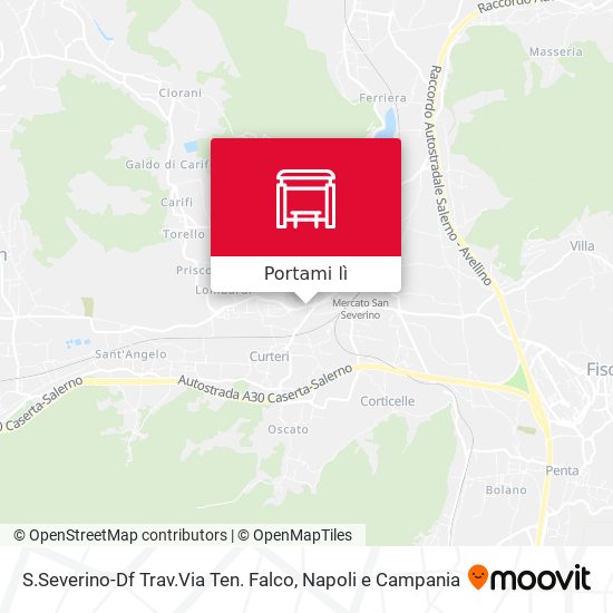 Mappa S.Severino-Df Trav.Via Ten. Falco