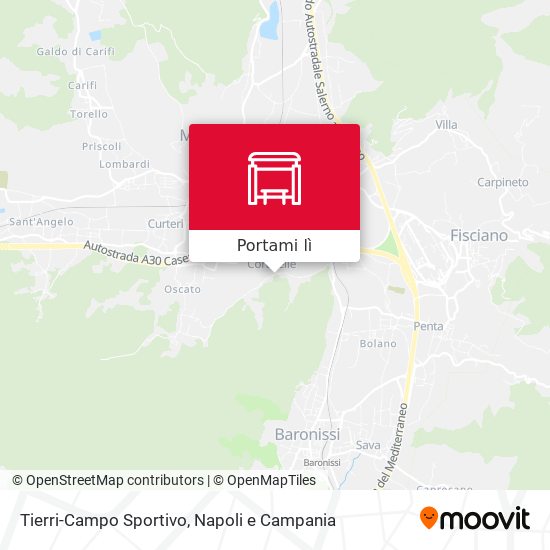 Mappa Tierri-Campo Sportivo