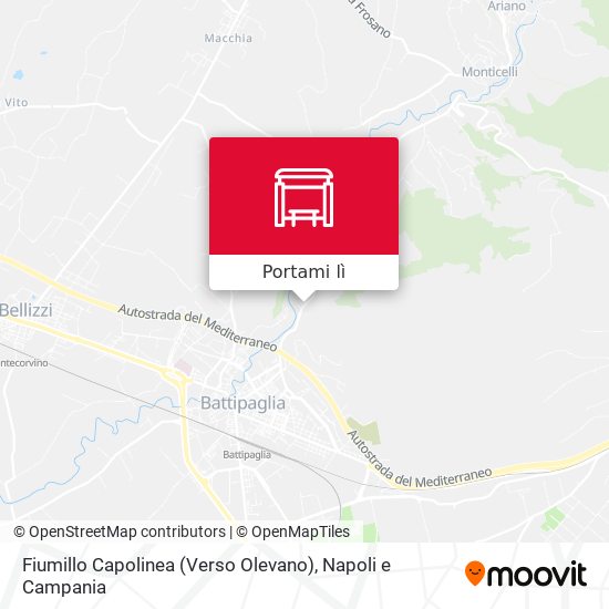 Mappa Fiumillo Capolinea (Verso Olevano)