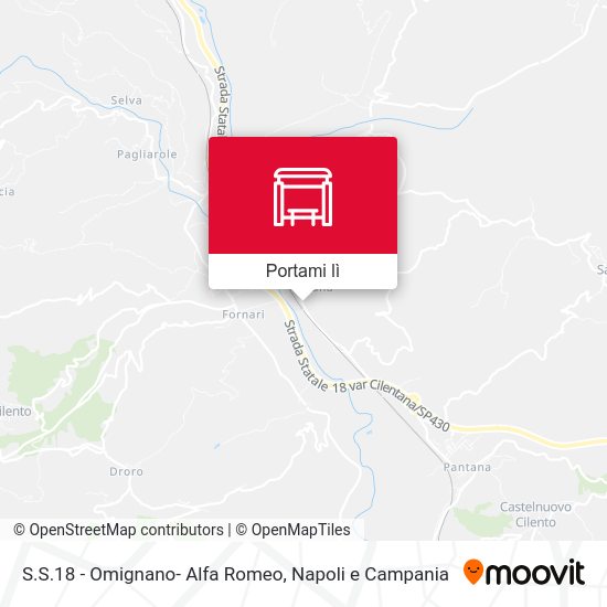 Mappa S.S.18 - Omignano- Alfa Romeo