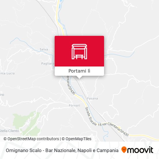 Mappa Omignano Scalo - Bar Nazionale