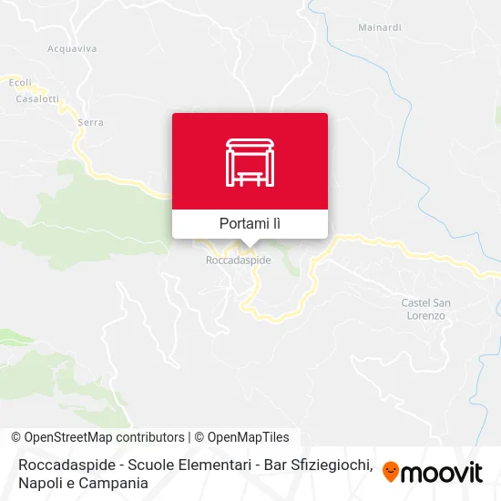 Mappa Roccadaspide - Scuole Elementari - Bar Sfiziegiochi