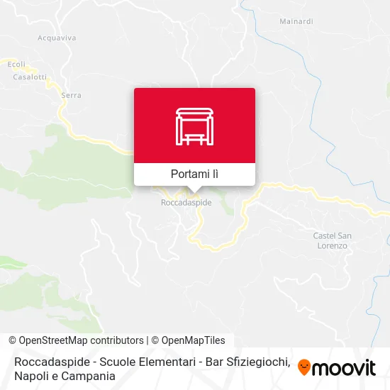 Mappa Roccadaspide - Scuole Elementari - Bar Sfiziegiochi