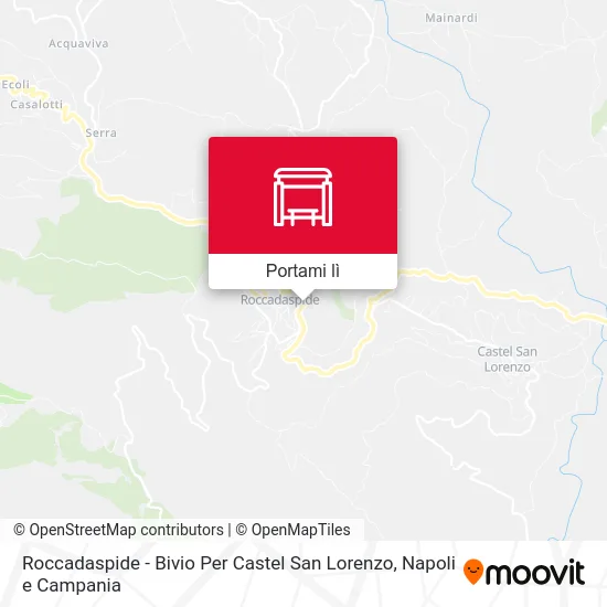 Mappa Roccadaspide - Bivio Per Castel San Lorenzo