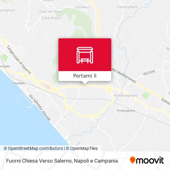 Mappa Fuorni Chiesa Verso Salerno