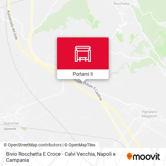 Mappa Bivio Rocchetta E Croce - Calvi Vecchia