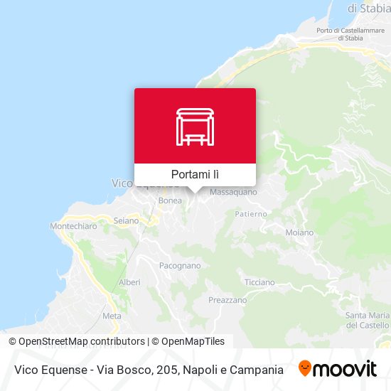 Mappa Vico Equense - Via Bosco, 205
