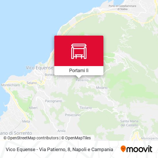 Mappa Vico Equense - Via Patierno, 8