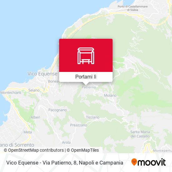 Mappa Vico Equense - Via Patierno, 8