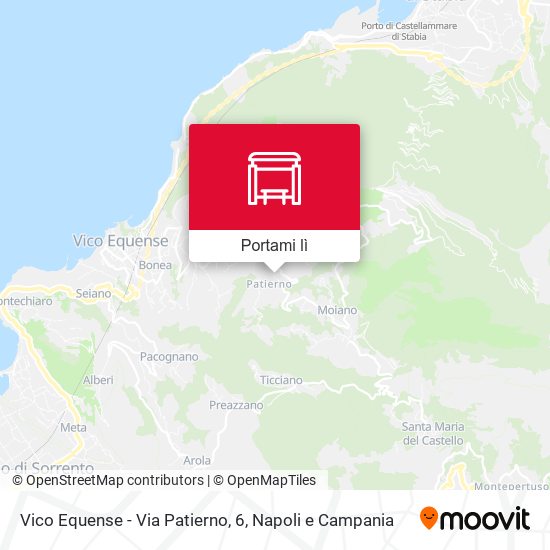 Mappa Vico Equense - Via Patierno, 6
