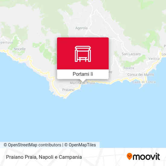 Mappa Praiano Praia