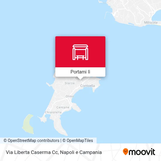 Mappa Via Liberta Caserma Cc