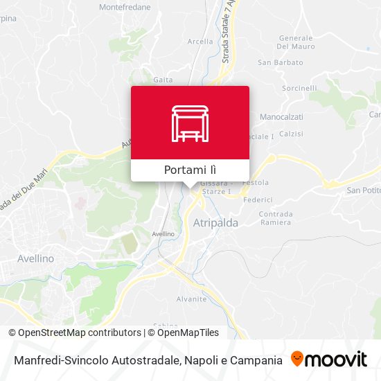 Mappa Manfredi-Svincolo Autostradale