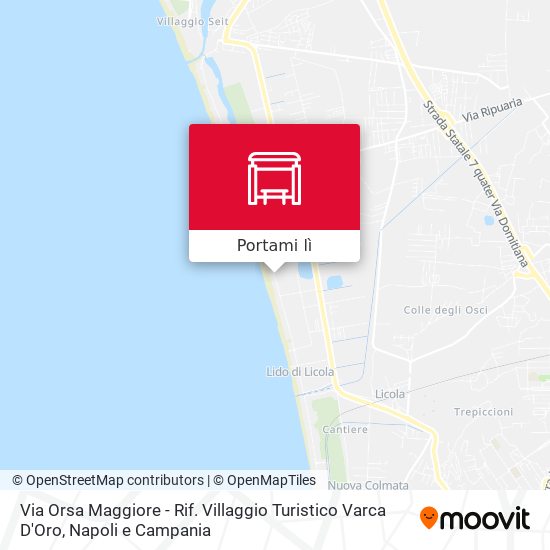 Mappa Via Orsa Maggiore - Rif. Villaggio Turistico Varca D'Oro