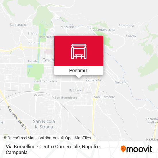 Mappa Via Borsellino - Centro Comerciale