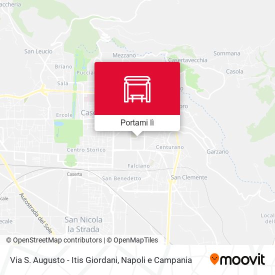 Mappa Via S. Augusto - Itis Giordani