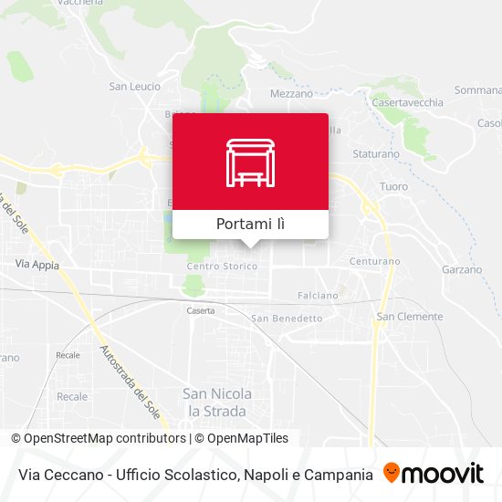 Mappa Via Ceccano - Ufficio Scolastico