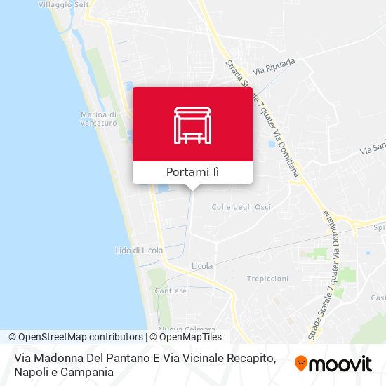 Mappa Via Madonna Del Pantano E Via Vicinale Recapito