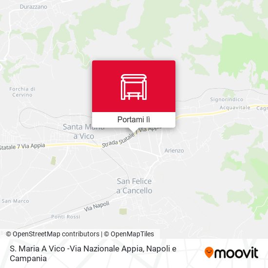Mappa S. Maria A Vico -Via Nazionale Appia