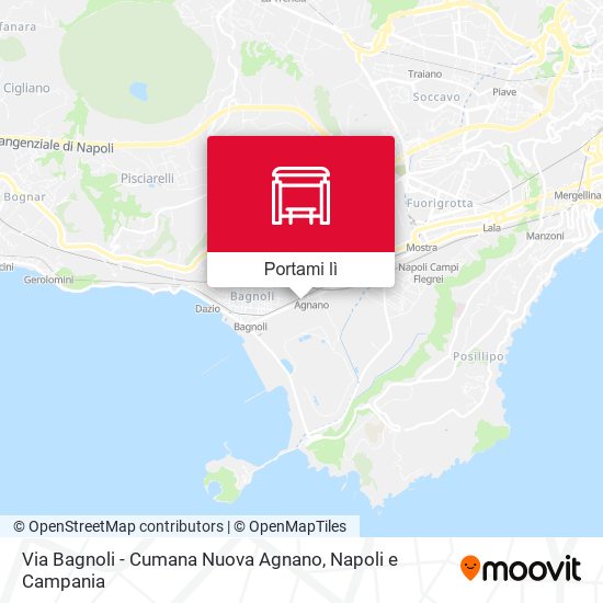 Mappa Via Bagnoli - Cumana Nuova Agnano