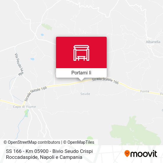 Mappa SS 166 - Km 05900 - Bivio Seudo Crispi Roccadaspide