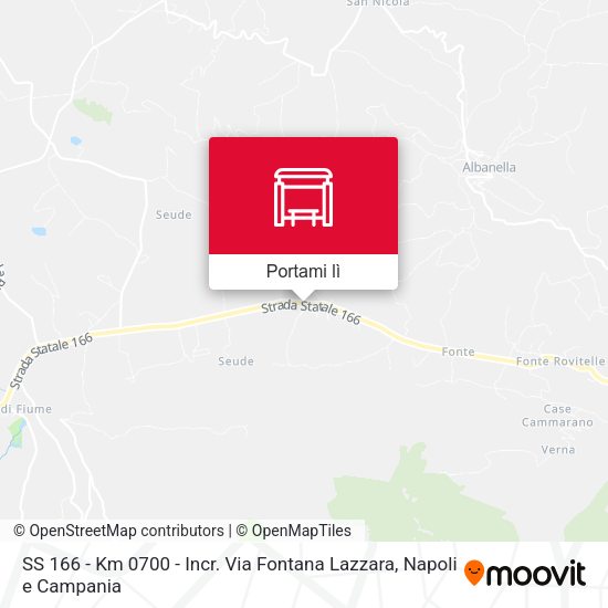 Mappa SS 166 - Km 0700 - Incr. Via Fontana Lazzara