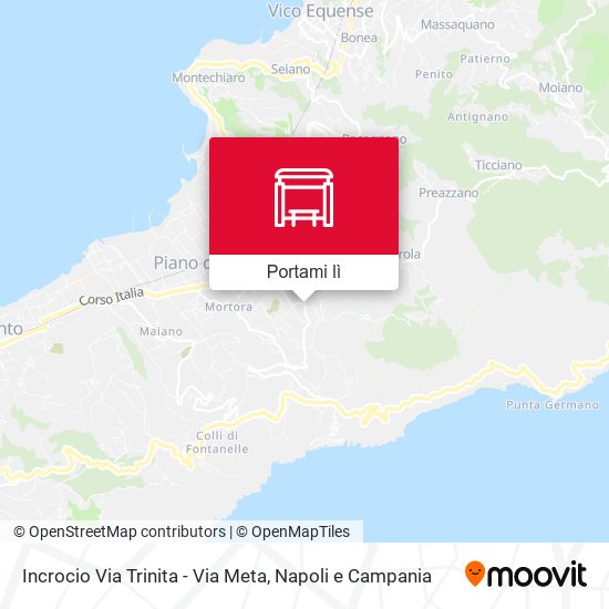 Mappa Incrocio Via Trinita - Via Meta