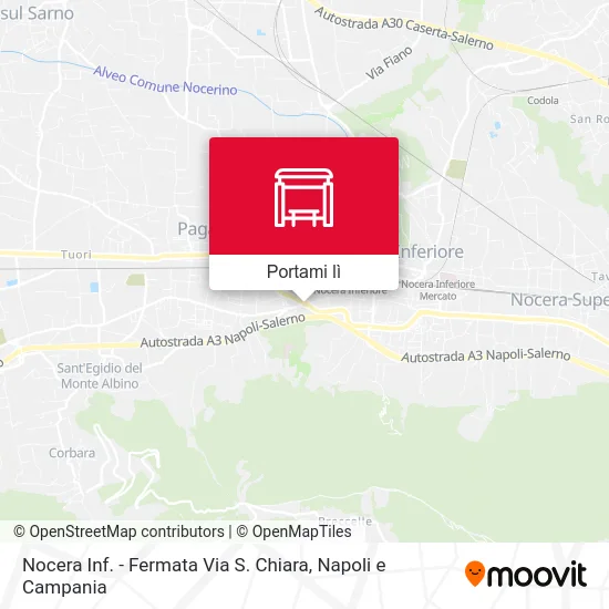 Mappa Nocera Inf. - Fermata Via S. Chiara