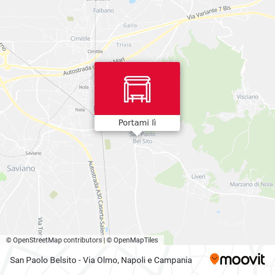 Mappa San Paolo Belsito - Via Olmo