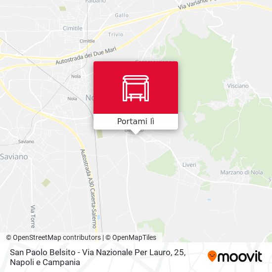 Mappa San Paolo Belsito - Via Nazionale Per Lauro, 25