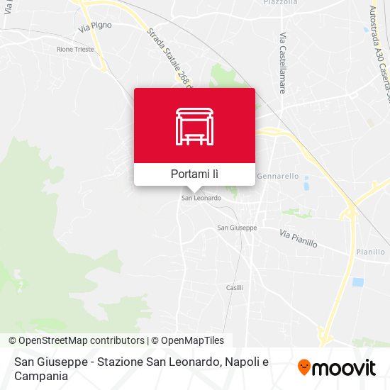 Mappa San Giuseppe - Stazione San Leonardo