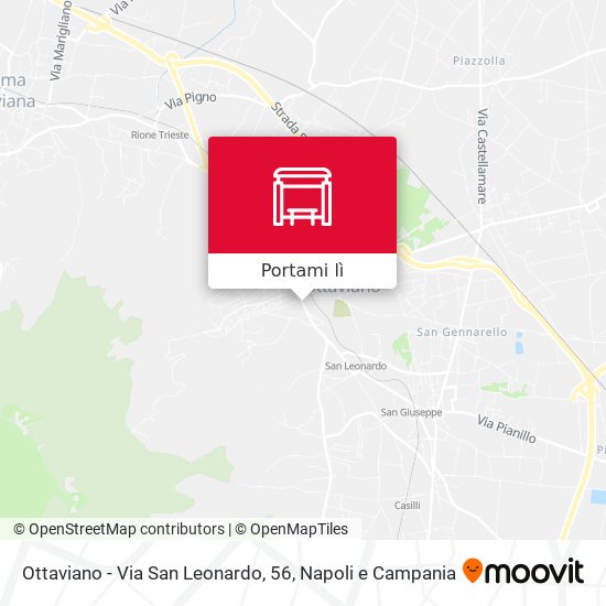 Mappa Ottaviano - Via San Leonardo, 56