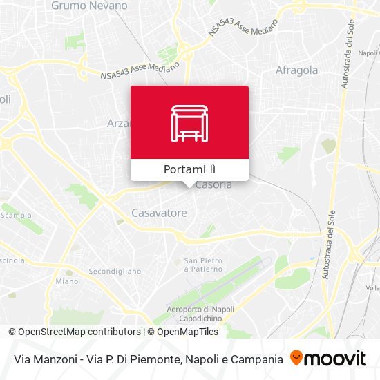 Mappa Via Manzoni - Via P. Di Piemonte